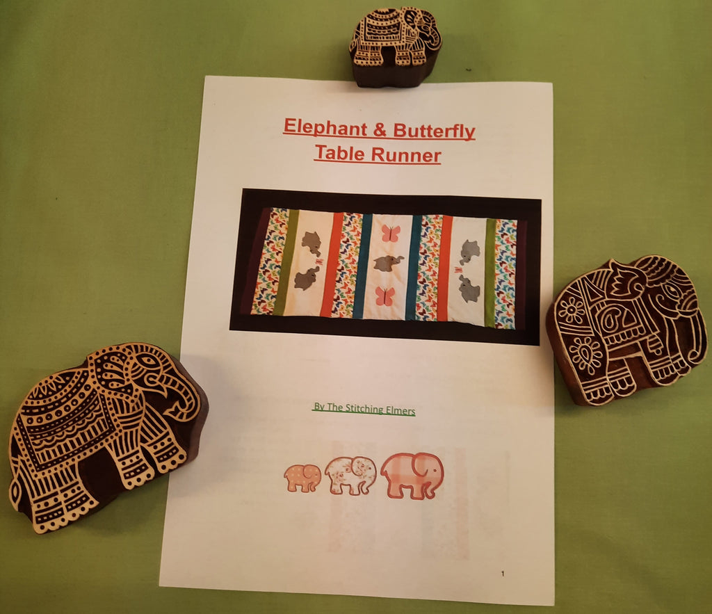 Elephant & Butterfly Table Runner Kit