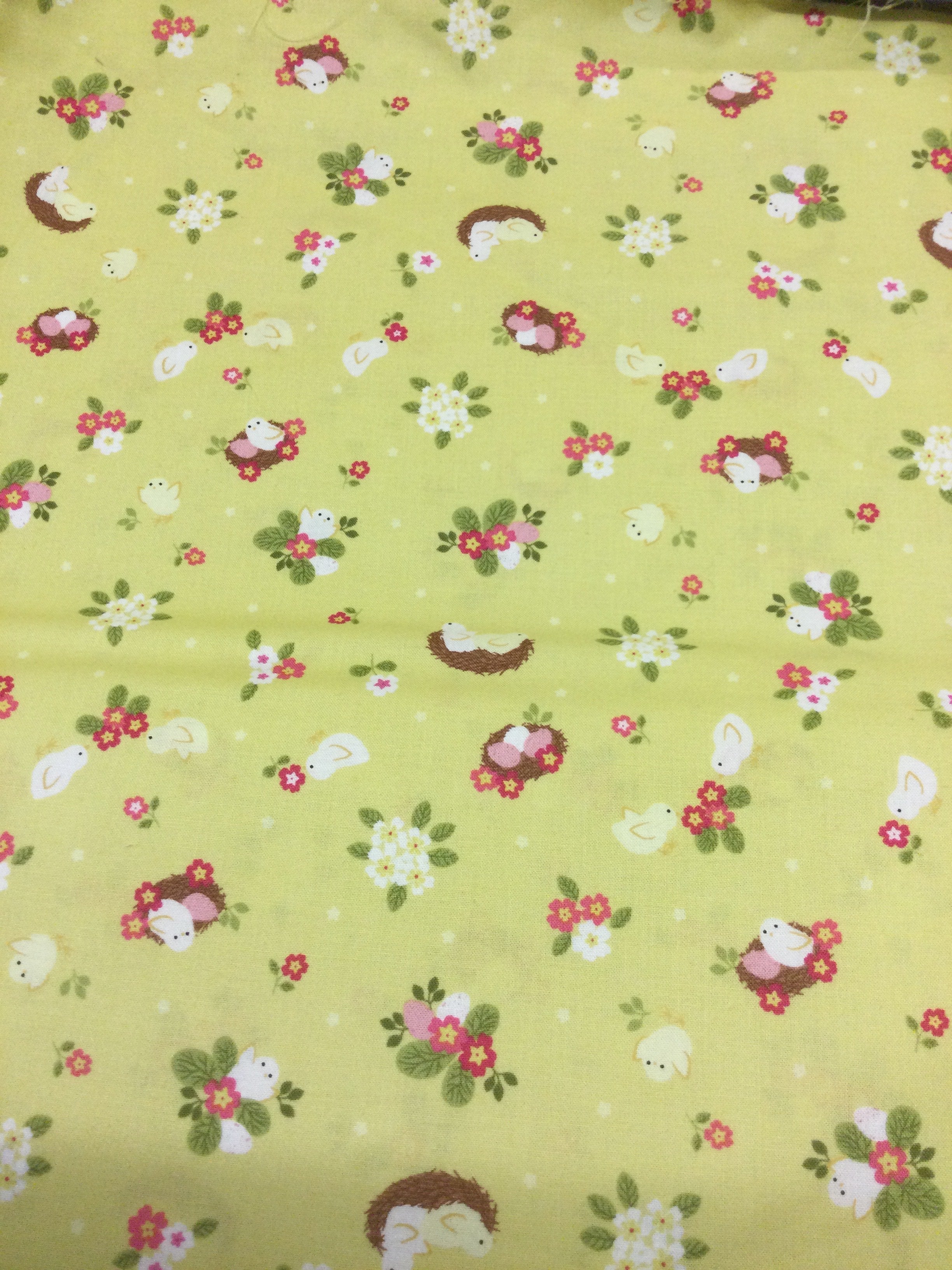 Bunny Hop- Chicks on yellow