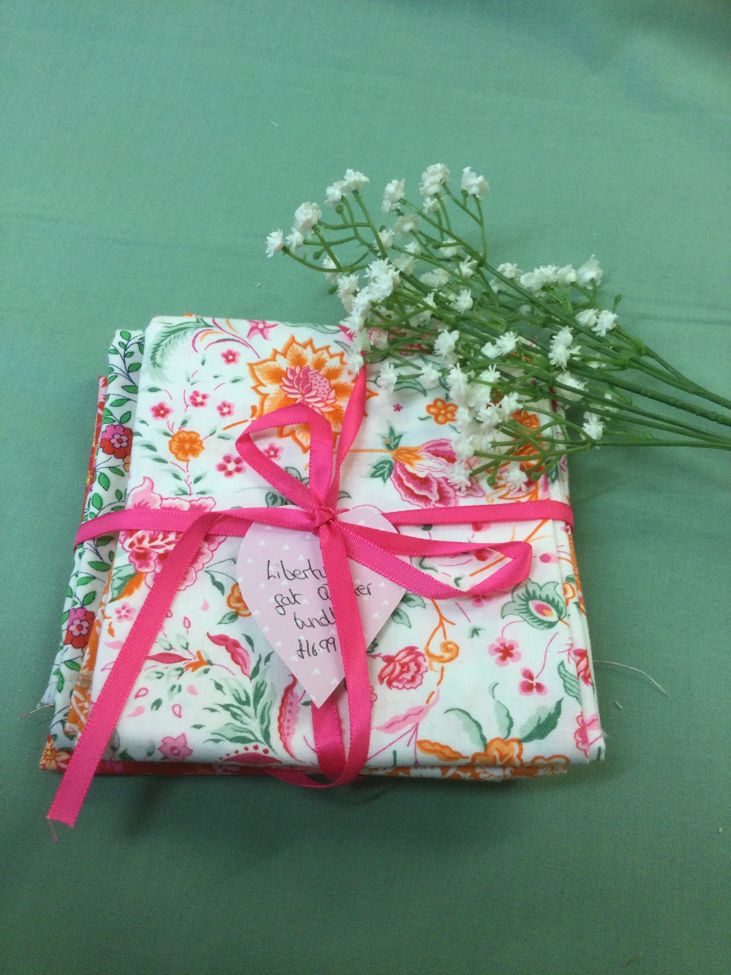 Liberty Fat Quarter pack- Orange & Pink