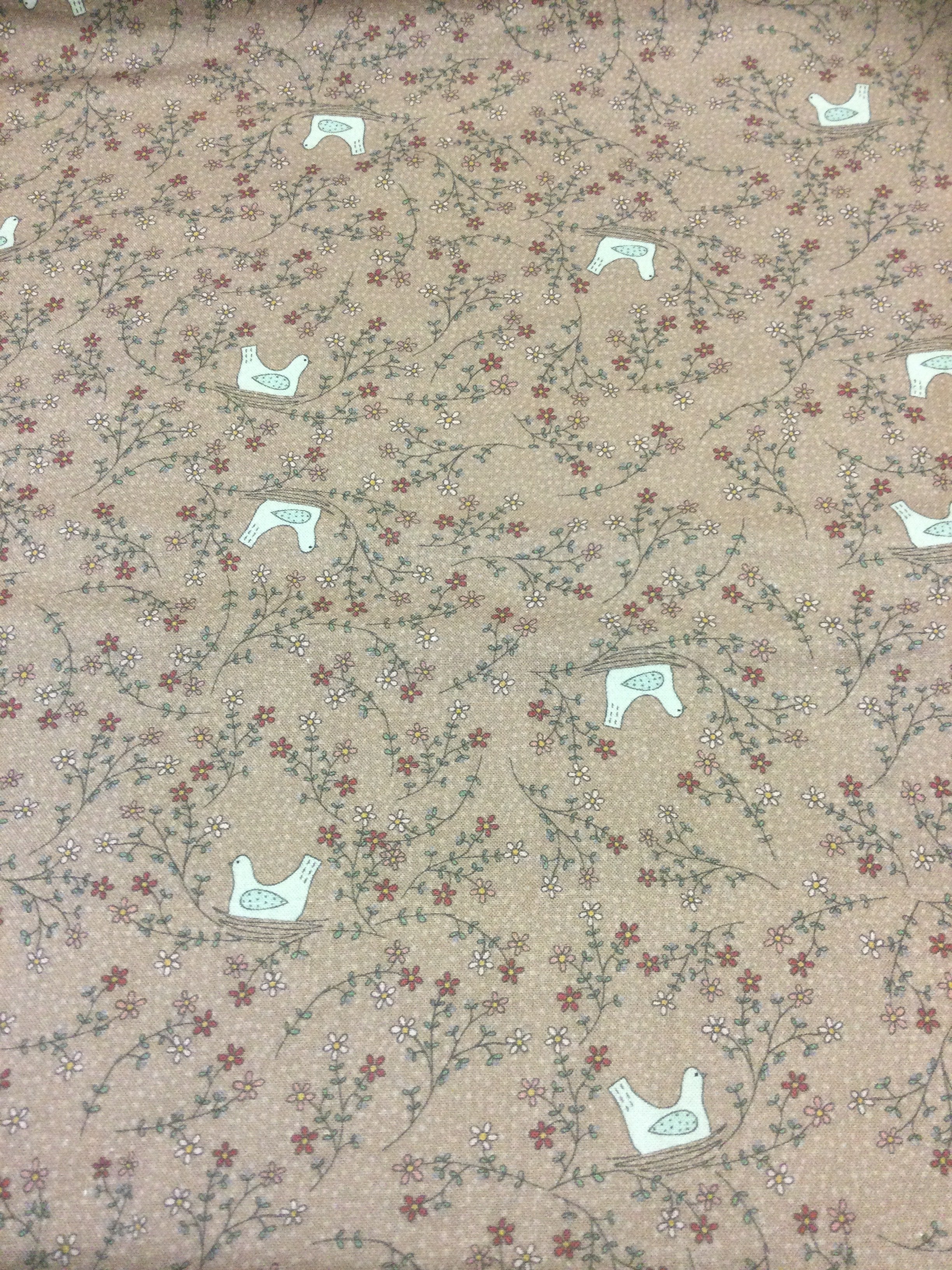 Corner of the Woods- Nesting Hens on Pink