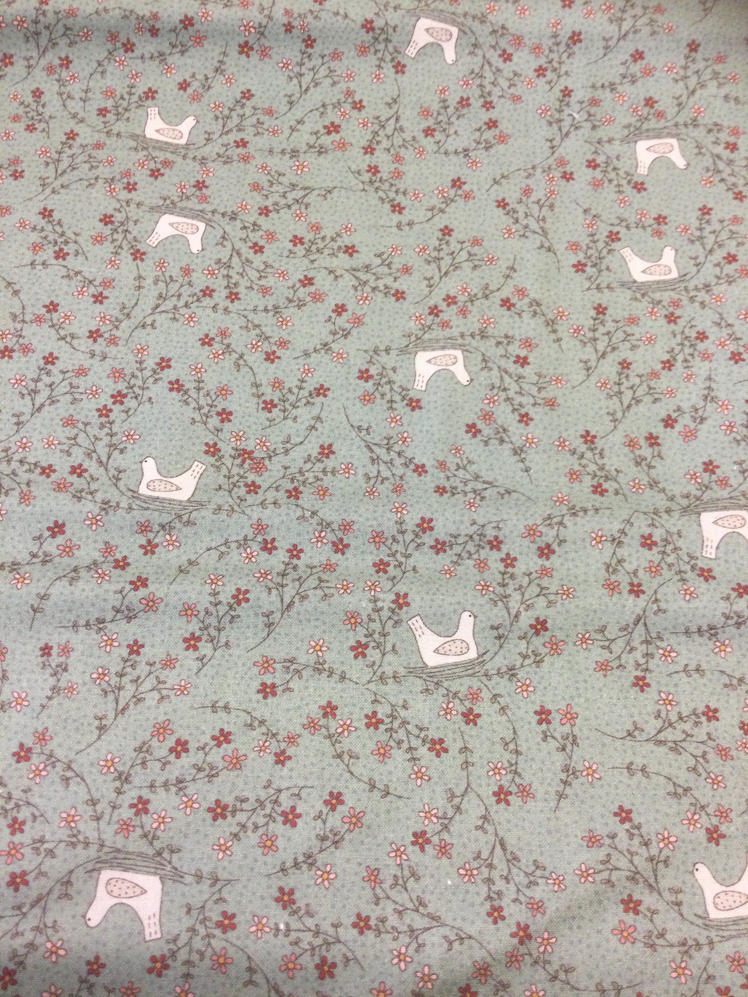 Corner of the Woods- Nesting Hens - Green