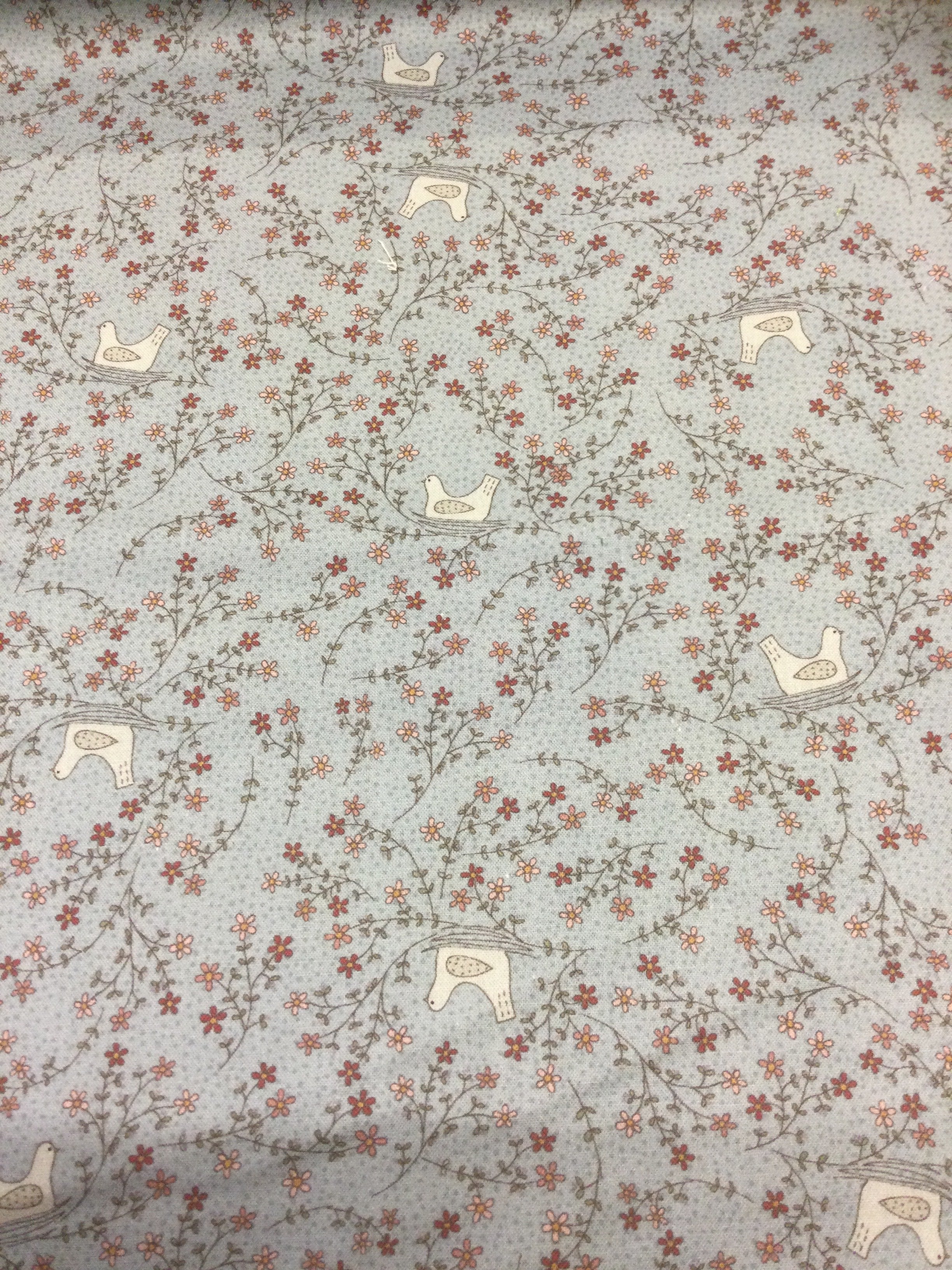 Corner of the Woods- Nesting Hens on Blue