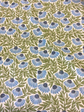 Garden Series- Blue flowers on Cream