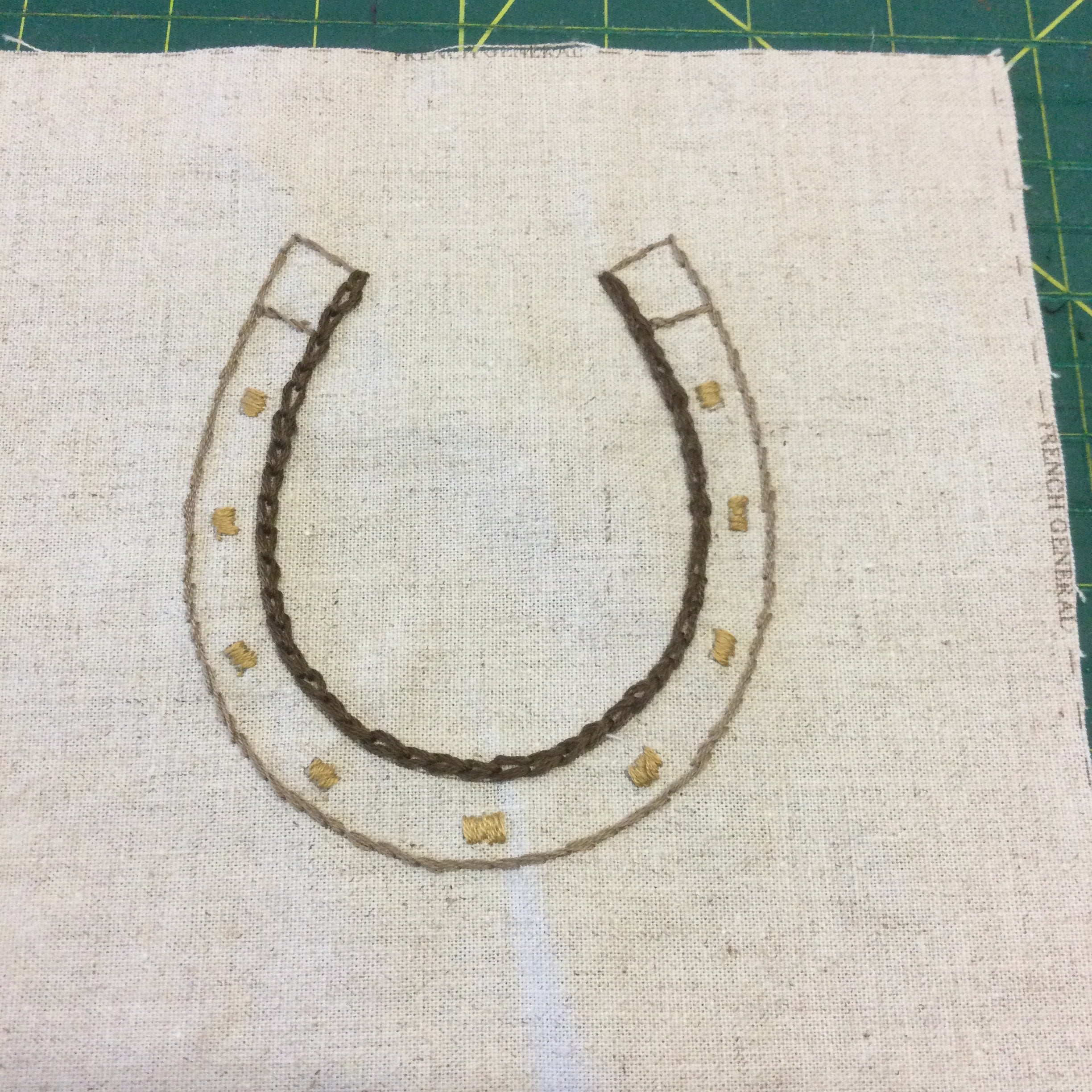 Horse Shoe Embroidery Square
